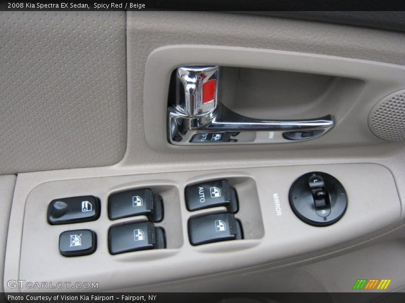 Spicy Red / Beige 2008 Kia Spectra EX Sedan