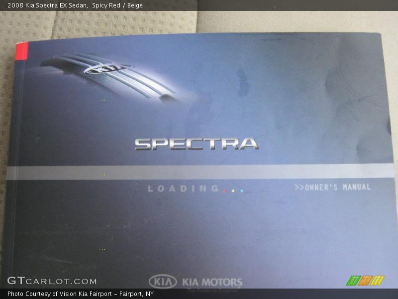 Spicy Red / Beige 2008 Kia Spectra EX Sedan