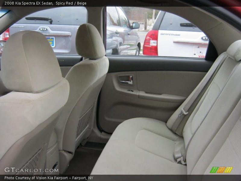 Spicy Red / Beige 2008 Kia Spectra EX Sedan