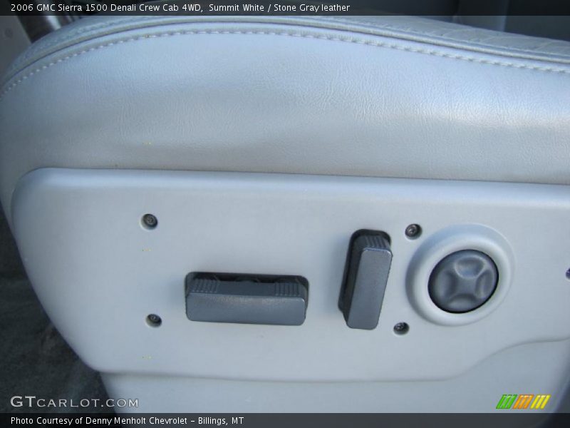 Summit White / Stone Gray leather 2006 GMC Sierra 1500 Denali Crew Cab 4WD