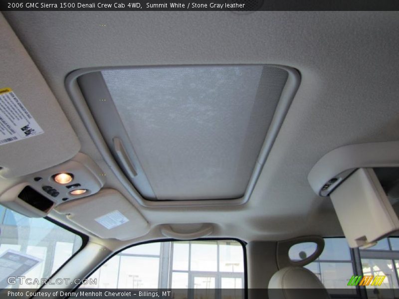 Summit White / Stone Gray leather 2006 GMC Sierra 1500 Denali Crew Cab 4WD
