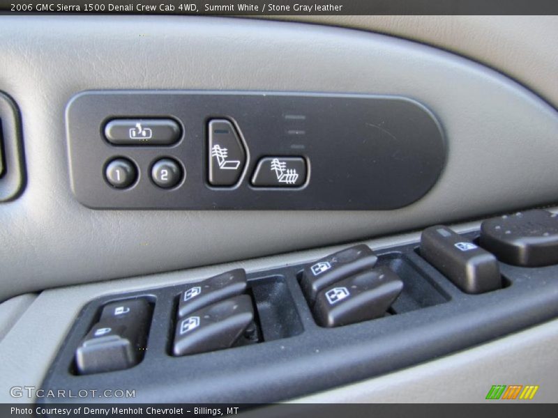Summit White / Stone Gray leather 2006 GMC Sierra 1500 Denali Crew Cab 4WD