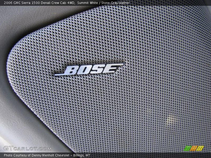 Summit White / Stone Gray leather 2006 GMC Sierra 1500 Denali Crew Cab 4WD