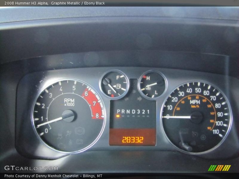 Graphite Metallic / Ebony Black 2008 Hummer H3 Alpha