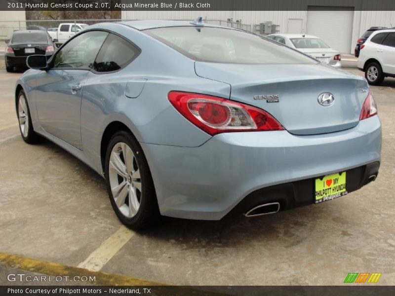 Acqua Minerale Blue / Black Cloth 2011 Hyundai Genesis Coupe 2.0T
