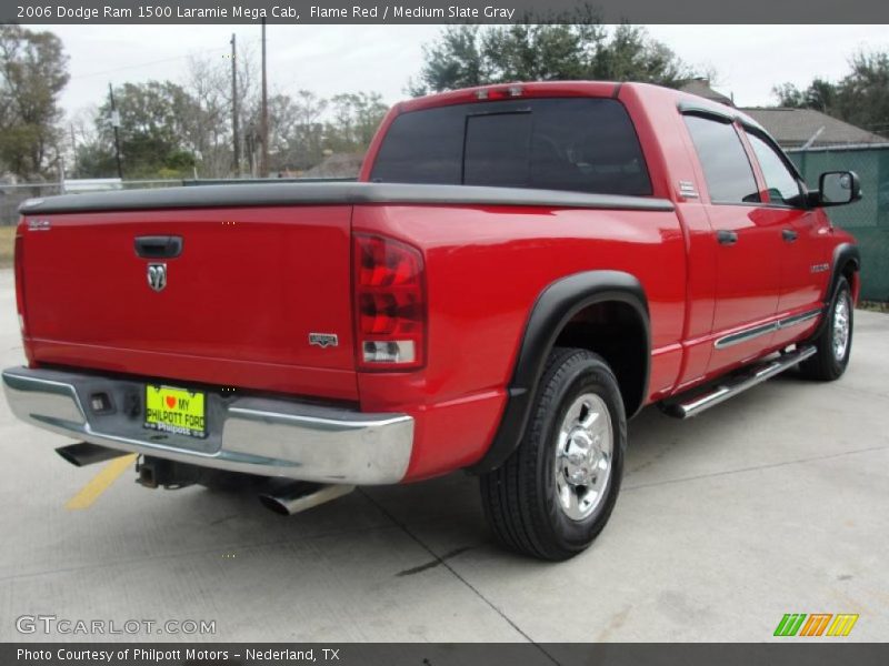 Flame Red / Medium Slate Gray 2006 Dodge Ram 1500 Laramie Mega Cab