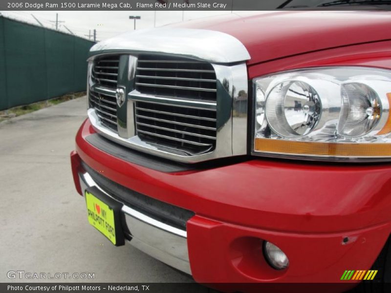 Flame Red / Medium Slate Gray 2006 Dodge Ram 1500 Laramie Mega Cab