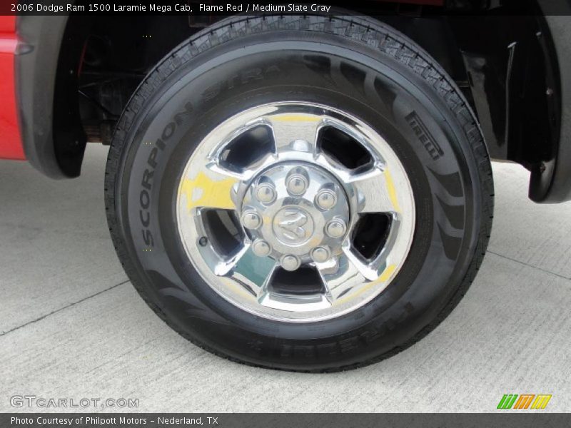 Flame Red / Medium Slate Gray 2006 Dodge Ram 1500 Laramie Mega Cab