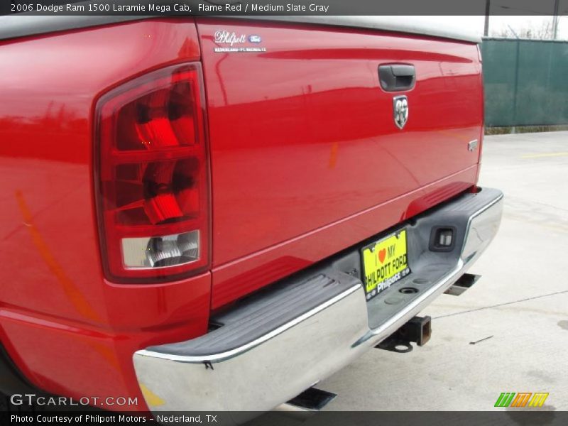 Flame Red / Medium Slate Gray 2006 Dodge Ram 1500 Laramie Mega Cab
