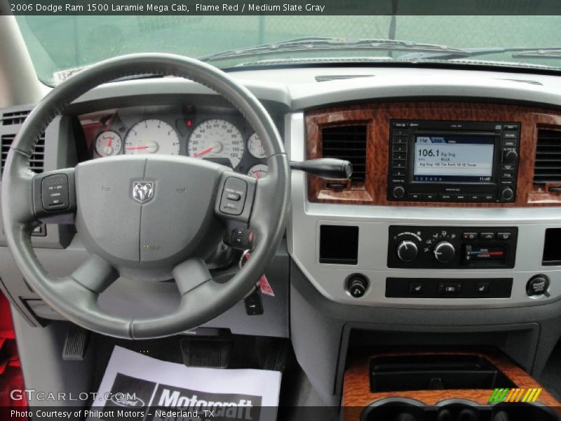 Flame Red / Medium Slate Gray 2006 Dodge Ram 1500 Laramie Mega Cab