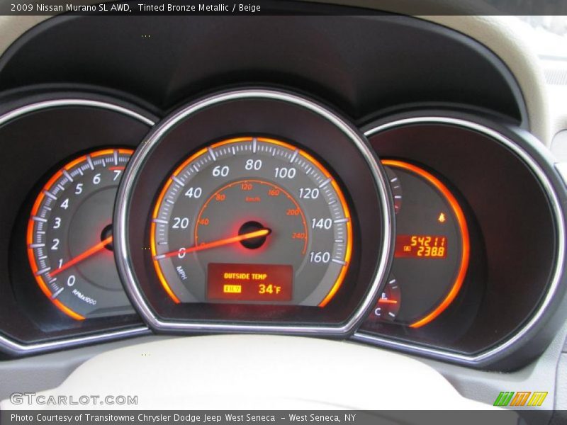 Tinted Bronze Metallic / Beige 2009 Nissan Murano SL AWD