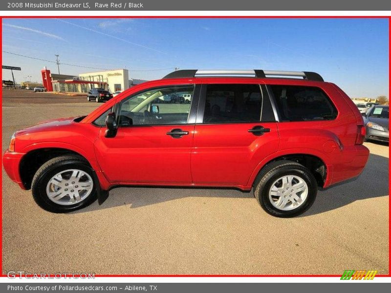 Rave Red / Black 2008 Mitsubishi Endeavor LS