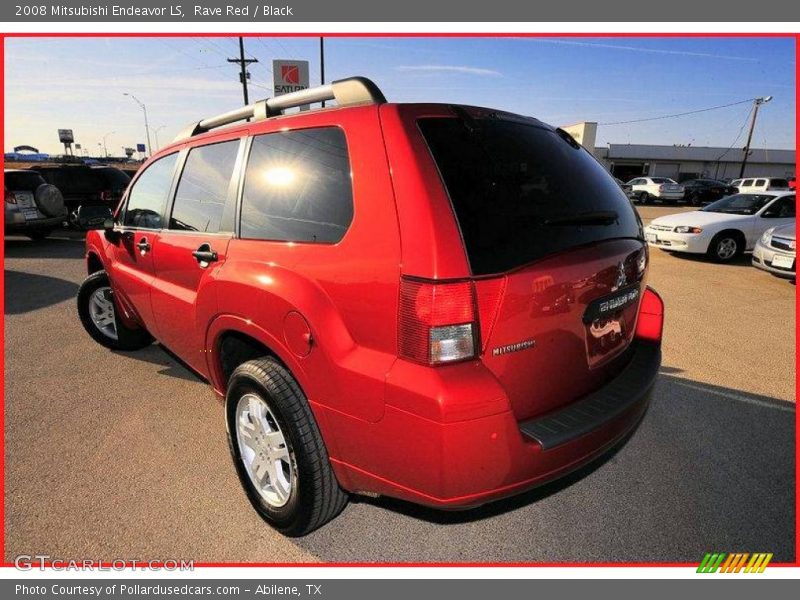 Rave Red / Black 2008 Mitsubishi Endeavor LS