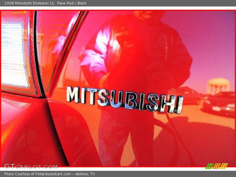 Rave Red / Black 2008 Mitsubishi Endeavor LS