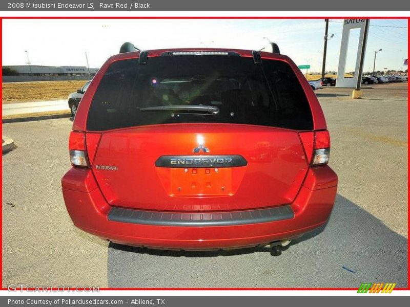 Rave Red / Black 2008 Mitsubishi Endeavor LS