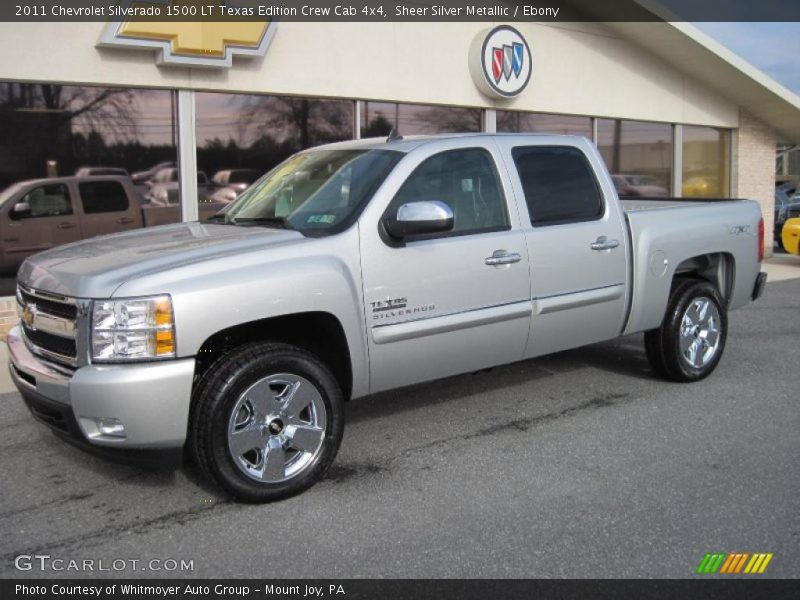 Sheer Silver Metallic / Ebony 2011 Chevrolet Silverado 1500 LT Texas Edition Crew Cab 4x4