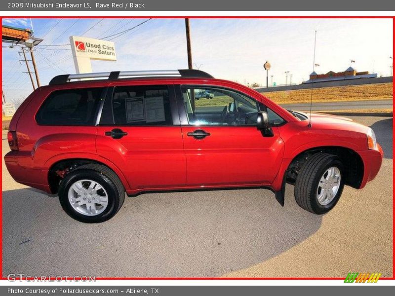 Rave Red / Black 2008 Mitsubishi Endeavor LS