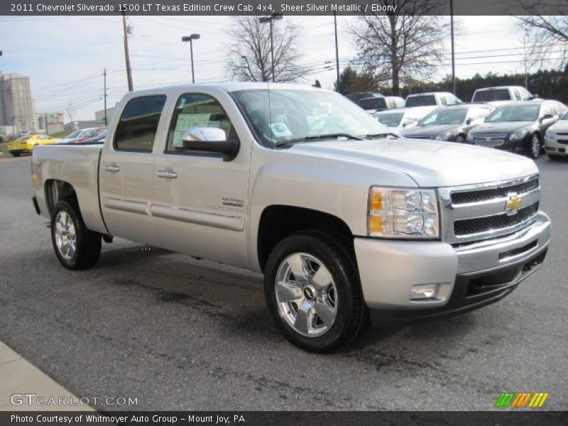 Sheer Silver Metallic / Ebony 2011 Chevrolet Silverado 1500 LT Texas Edition Crew Cab 4x4