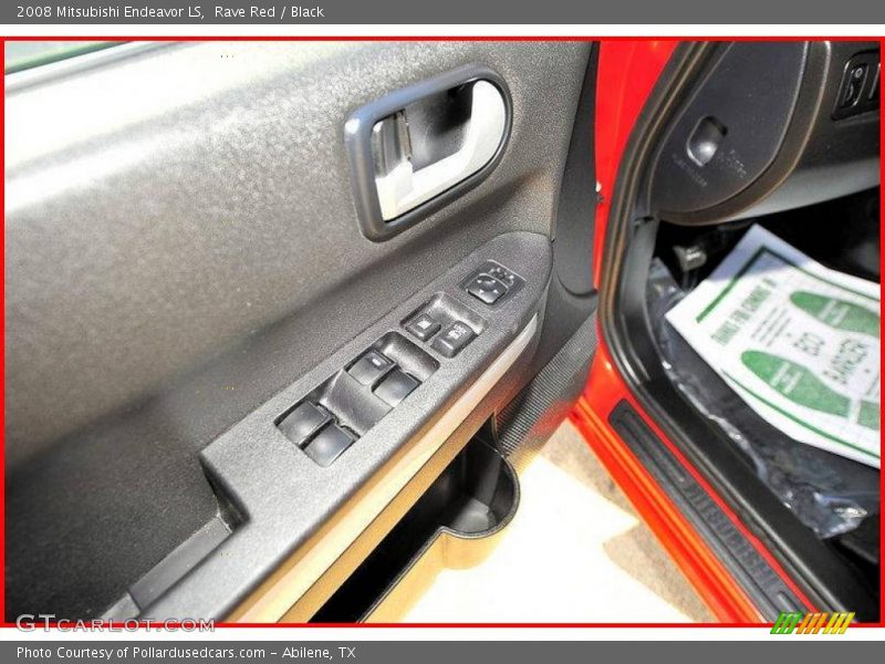 Rave Red / Black 2008 Mitsubishi Endeavor LS