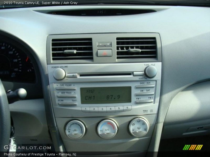Super White / Ash Gray 2010 Toyota Camry LE
