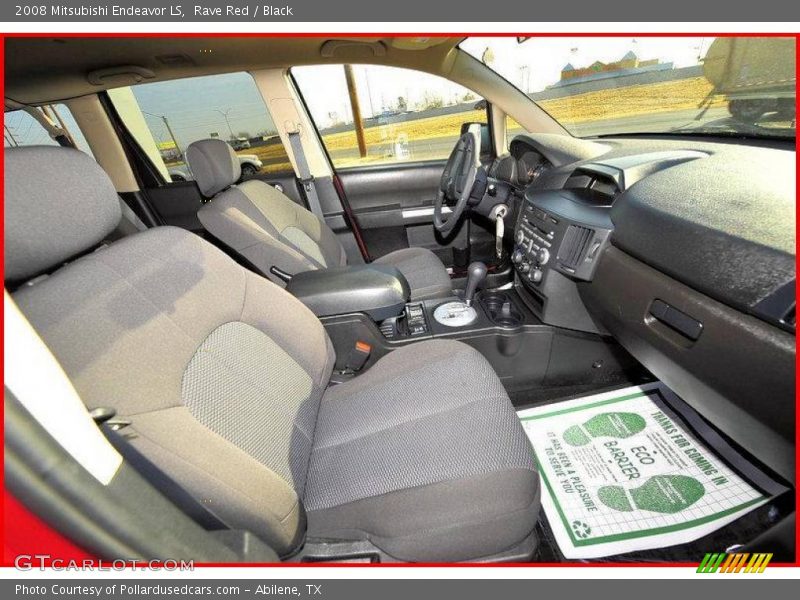 Rave Red / Black 2008 Mitsubishi Endeavor LS