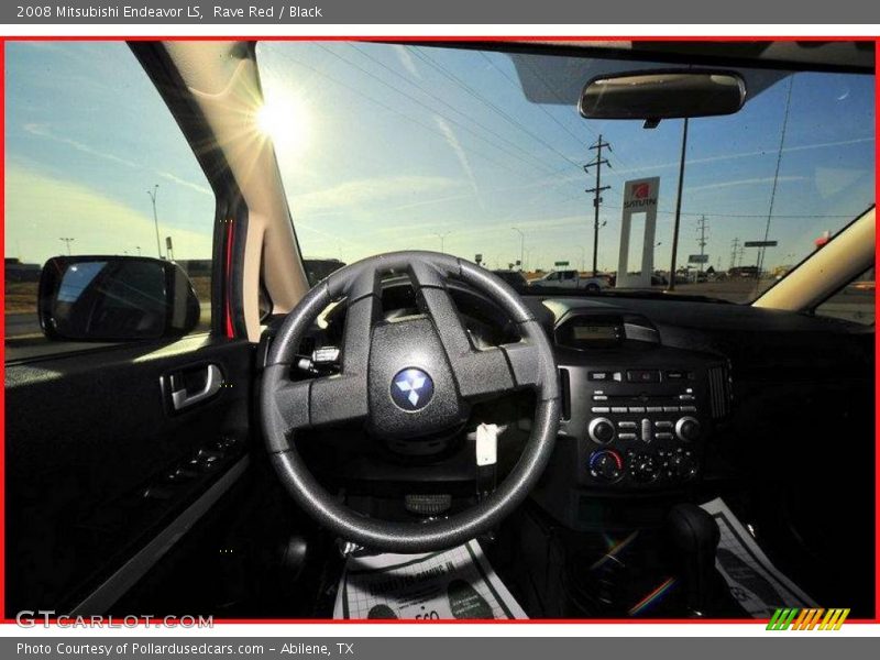Rave Red / Black 2008 Mitsubishi Endeavor LS