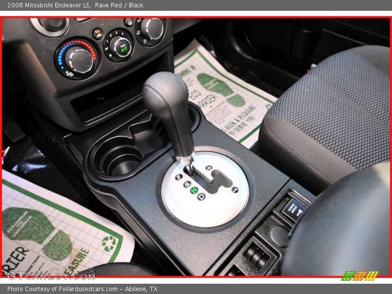 Rave Red / Black 2008 Mitsubishi Endeavor LS