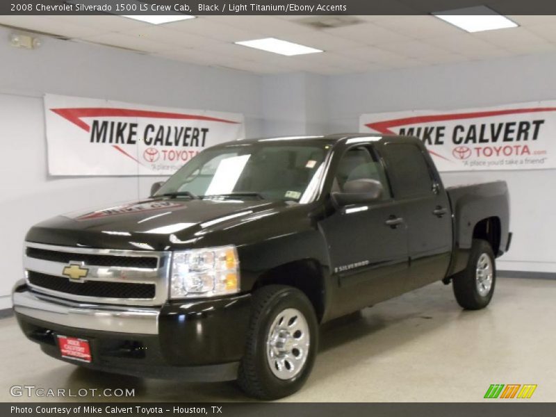 Black / Light Titanium/Ebony Accents 2008 Chevrolet Silverado 1500 LS Crew Cab