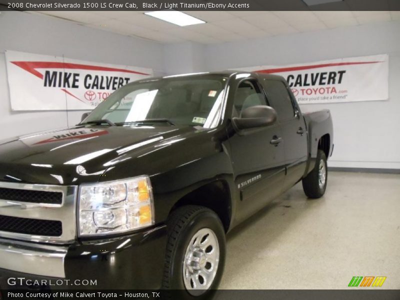Black / Light Titanium/Ebony Accents 2008 Chevrolet Silverado 1500 LS Crew Cab