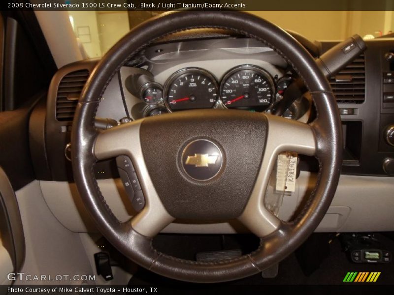 Black / Light Titanium/Ebony Accents 2008 Chevrolet Silverado 1500 LS Crew Cab