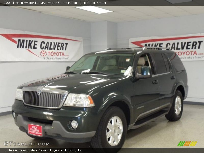 Aspen Green Metallic / Light Parchment 2003 Lincoln Aviator Luxury