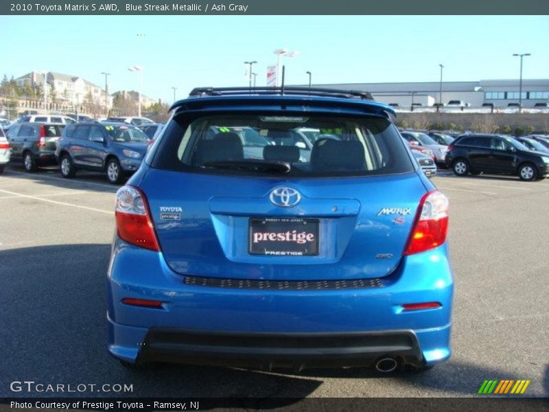 Blue Streak Metallic / Ash Gray 2010 Toyota Matrix S AWD