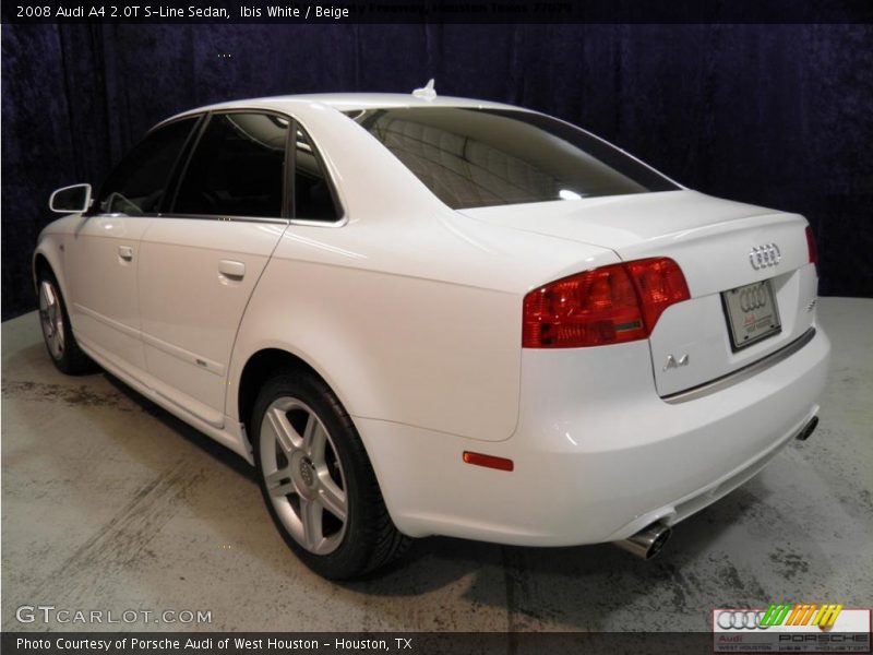 Ibis White / Beige 2008 Audi A4 2.0T S-Line Sedan