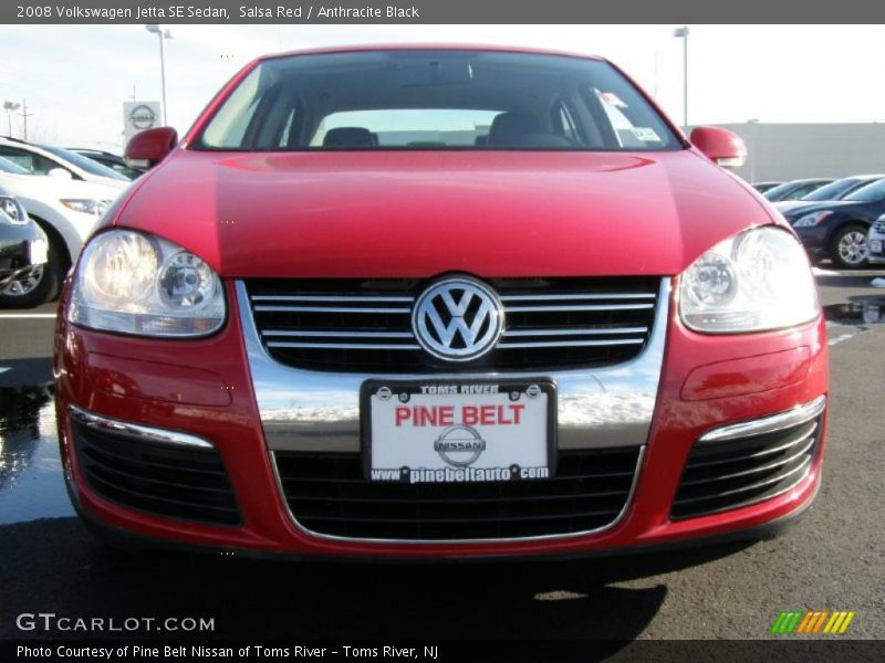 Salsa Red / Anthracite Black 2008 Volkswagen Jetta SE Sedan