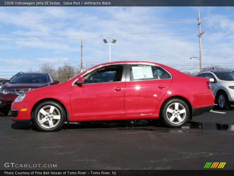 Salsa Red / Anthracite Black 2008 Volkswagen Jetta SE Sedan