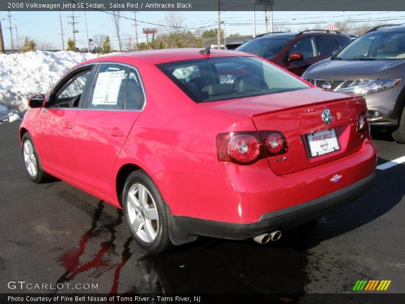 Salsa Red / Anthracite Black 2008 Volkswagen Jetta SE Sedan