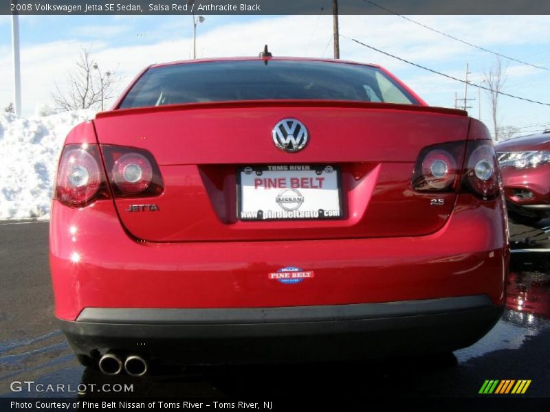 Salsa Red / Anthracite Black 2008 Volkswagen Jetta SE Sedan