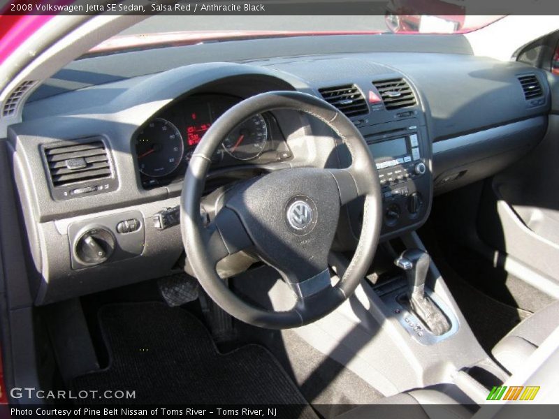 Salsa Red / Anthracite Black 2008 Volkswagen Jetta SE Sedan