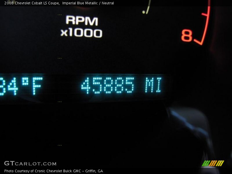Imperial Blue Metallic / Neutral 2008 Chevrolet Cobalt LS Coupe