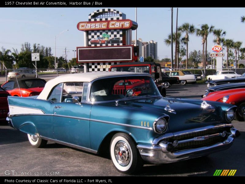 Harbor Blue / Blue 1957 Chevrolet Bel Air Convertible