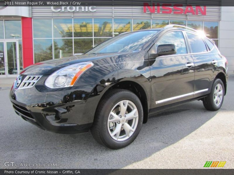 Wicked Black / Gray 2011 Nissan Rogue SV