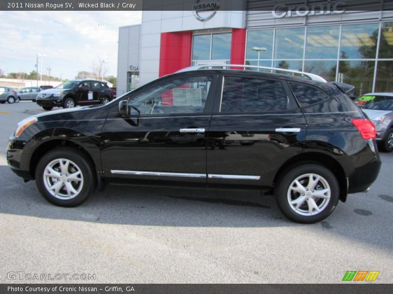 Wicked Black / Gray 2011 Nissan Rogue SV