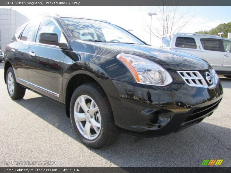 Wicked Black / Gray 2011 Nissan Rogue SV