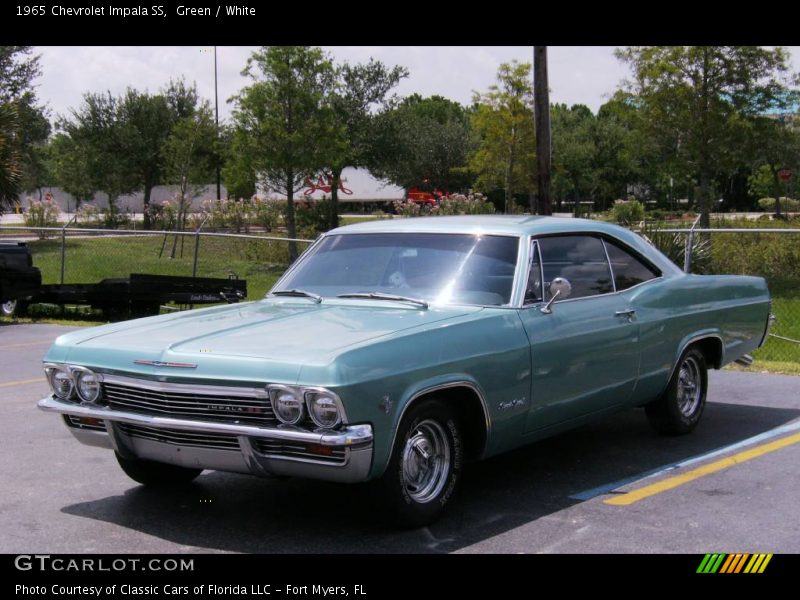 Green / White 1965 Chevrolet Impala SS