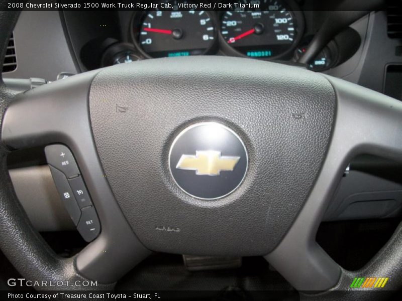 Victory Red / Dark Titanium 2008 Chevrolet Silverado 1500 Work Truck Regular Cab