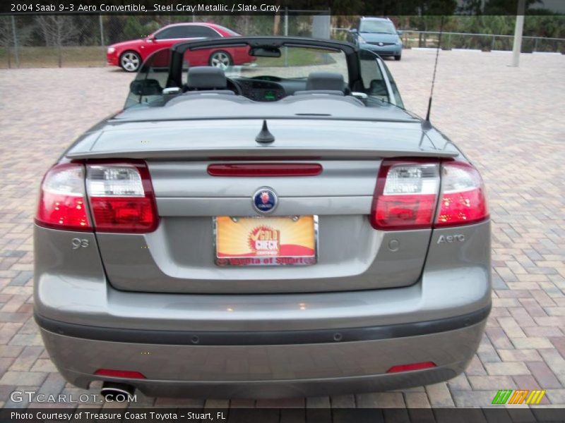 Steel Gray Metallic / Slate Gray 2004 Saab 9-3 Aero Convertible