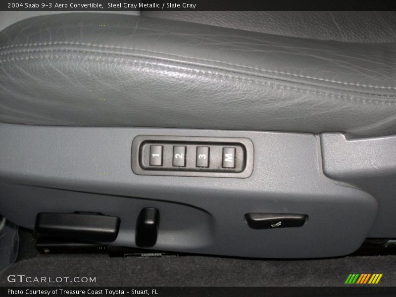 Steel Gray Metallic / Slate Gray 2004 Saab 9-3 Aero Convertible