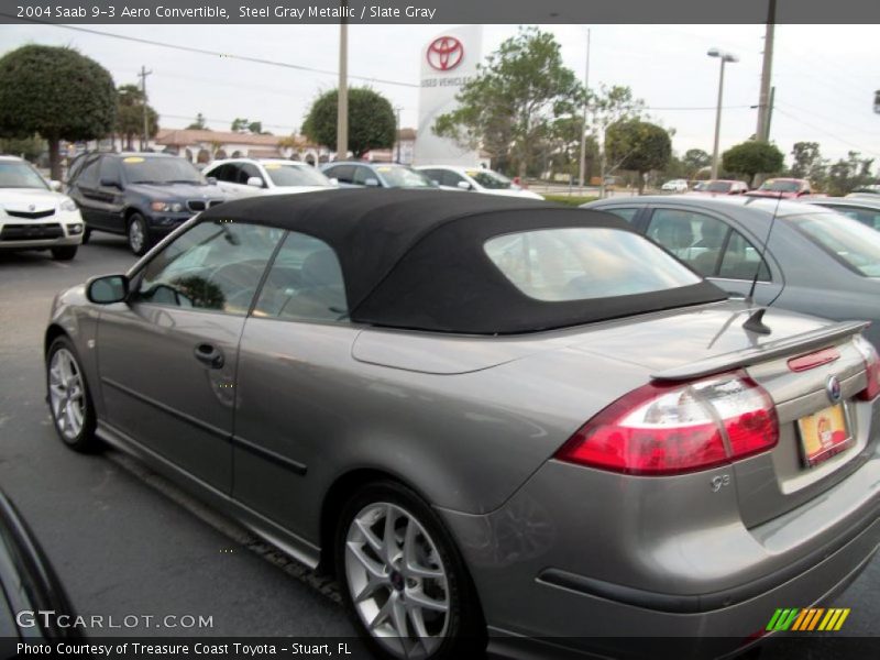 Steel Gray Metallic / Slate Gray 2004 Saab 9-3 Aero Convertible