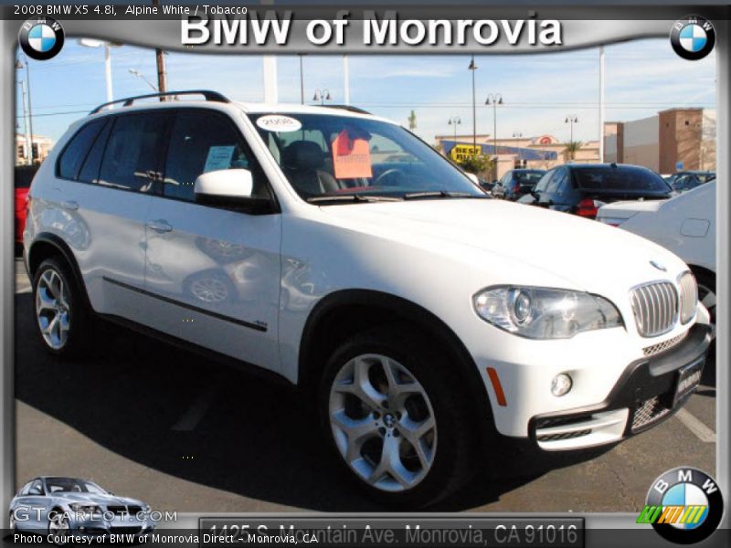 Alpine White / Tobacco 2008 BMW X5 4.8i