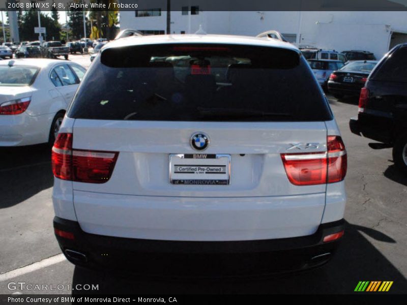 Alpine White / Tobacco 2008 BMW X5 4.8i